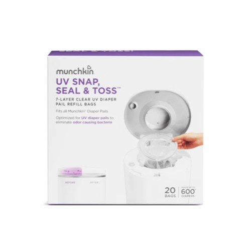 UV Snap, Seal & Toss™ Diaper Pail Refill Bags, 20 Pack | Munchkin