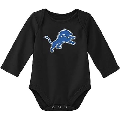 Outerstuff NFL Newborn & Infants 0-24 Months Official Primary Logo Long Sleeve Creeper Bodysuit Romper