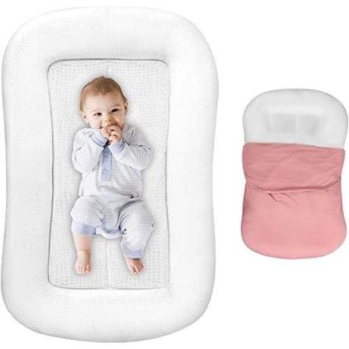 Baby Lounger for Newborn, Infants Lounger, Newborn Lounger for Baby Rest & Activity (Pink)