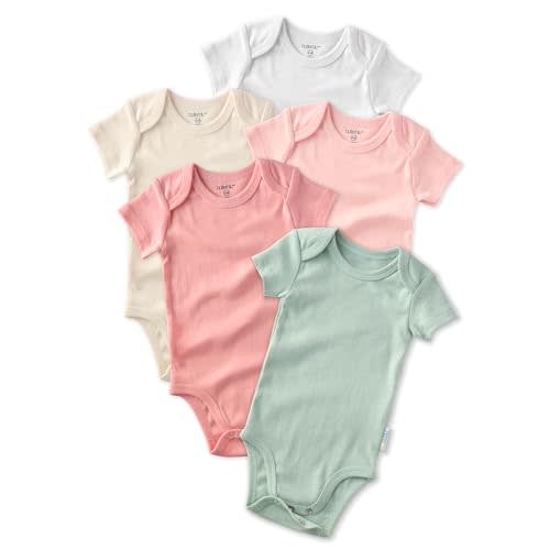 Butterblu Avery 5-Pack Short Sleeve Bodysuits 100% Organic Cotton Baby Clothes for Boys and Girls