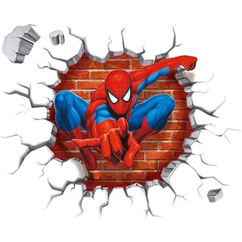 Spiderman Wall Stickers DIY Removable Spiderman Children Themed Art Boy Room Wall Sticker Bedroom Nursery Playroom Decoration Wall Stickers