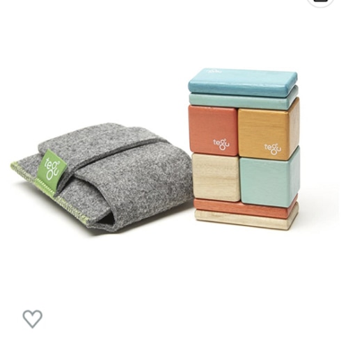 Amazon.com: 8 Piece Tegu Pocket Pouch Magnetic Wooden Block Set, Sunset : Toys & Games