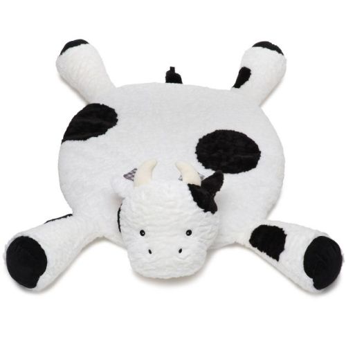 Bearington Lil' Gilly 30 Inch Cow Tummy Time Mat - Cow Baby Blanket - Cow Pillow for Baby