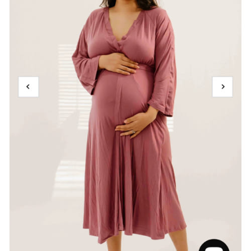 Amelia Labor & Postpartum Gown in Dusty Rose – Lila