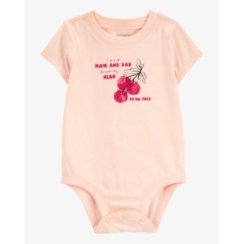 Baby Mom And Dad Tomatoes Short-Sleeve Bodysuit - Pink - Carter's | Carter's
