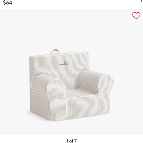 Anywhere Chair®, Oatmeal Oxford Stripe Slipcover Only