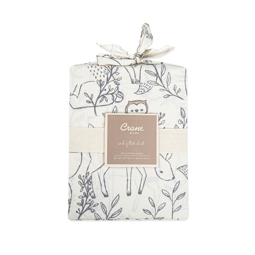 Ezra Woodland Crib Sheets | Crane Baby
