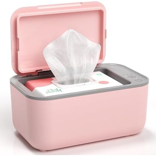Baby Wipe Warmer, Wipe Warmer and Baby Wet Wipes Dispenser, Diaper Wipe Warmers with 3 Heat Modes and Large Capacity for Babies Pets, New Moms (Pink)
