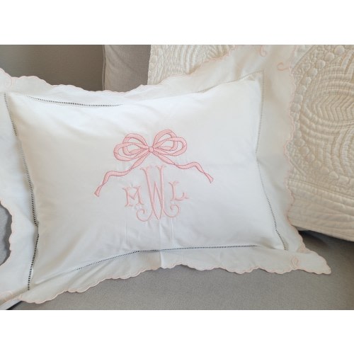Pink Dainty Bow Nursery Pillow