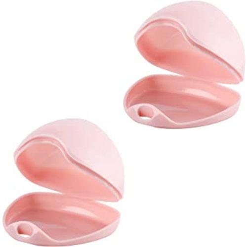 Accmor Pacifier Case, Pacifier Holder Case, Pacifier Container for Travel, BPA Free, Pink, 2 Pack