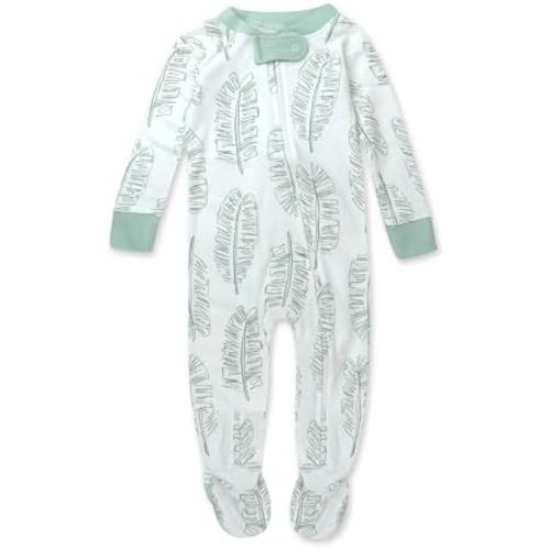 HonestBaby Sleep & Play Footed One-Piece Pajama Sleeper 100% Organic Cotton, Baby Boys
