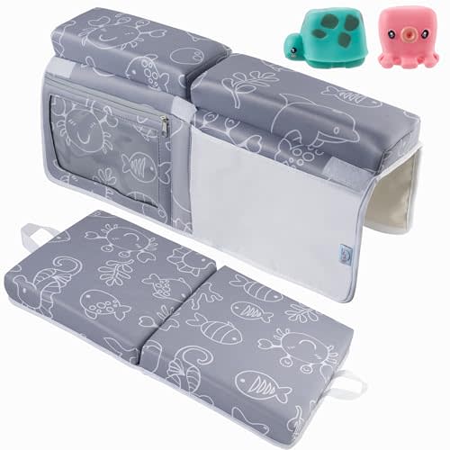 Ultimate Baby Bath Kneeler and Elbow Rest Set – Supports You for Pain-Free Bathing – Thick, Cushioned Bath Kneeler and Elbow Rest to Relieve Pressure and Keep You Comfortable During the Bath Time