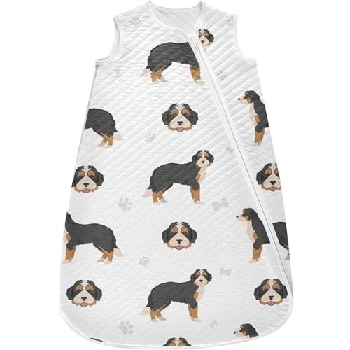 vvfelixl Bernedoodle Dog Baby Sleeping Bag,Baby Wearable Blanket,Baby Sleep Sack,Sleep Suit for Toddler Infant Newborn 0-6 Months
