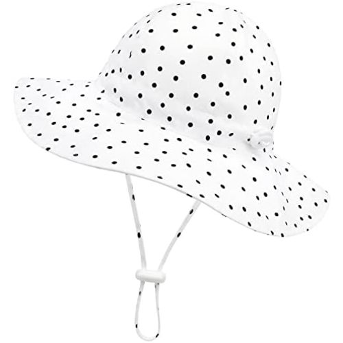 Olreco Baby Girl Sun Hat Infant Sun Hat UPF 50+ Wide Brim Toddler Summer Hats Baby Beach Hats Toddler Summer Essentials Girls