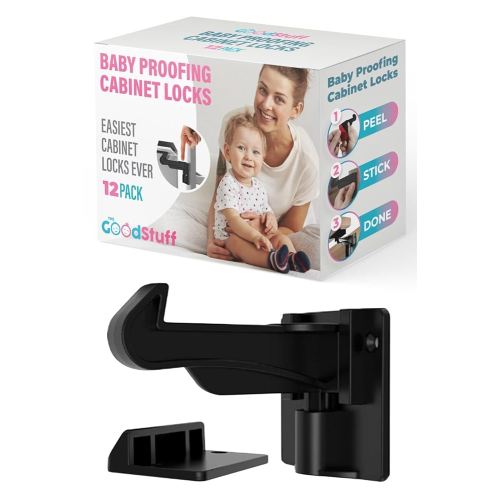 Invisible Cabinet Locks for Baby Proofing – No Tools Needed – Secure Drawers & Cabinets Instantly – 12 Pack