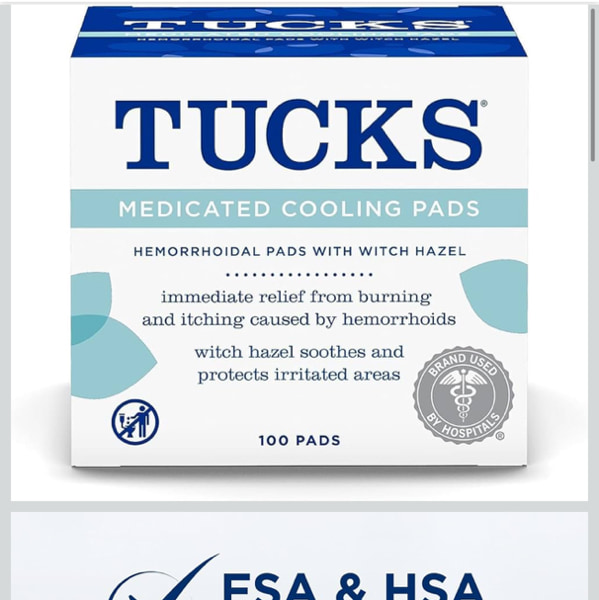 Amazon.com: TUCKS Medicated Cooling Pads, 100 Count – Hemorrhoid Pads with Witch Hazel, Cleanses Sensitive Areas, Protects from Irritation, Hemorrhoid Treatment, Medicated Pads Used by Hospitals