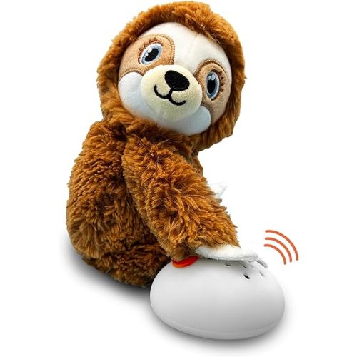 Baby Shusher Shusher Sloth - Soothing Baby Toy for Sleep, Cry Activated Baby Soother, Stuffed Animal for Babies & Kids, Hush White Noise Sounds, Crib Sound Machine for Toddlers - 1 Count