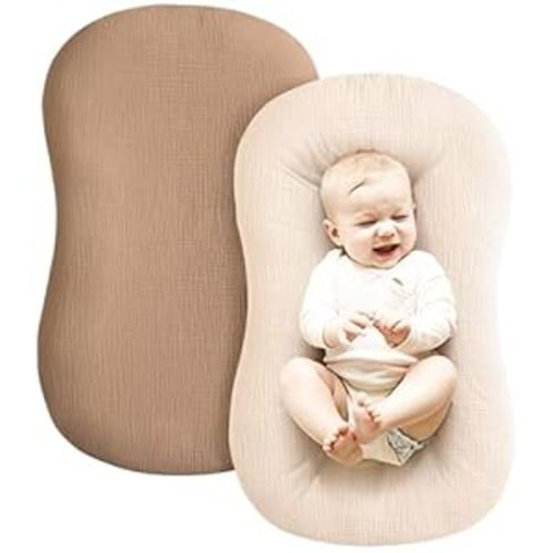Amazon.com : Konssy Muslin Baby Lounger Cover 2 Pack, 100% Cotton Newborn Lounger Cover, Soft and Breathable Removable Slipcover Infant Lounger Cover for Boy, Girl : Baby