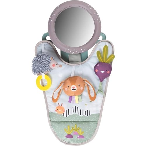 Taf Toys Infant Car Seat Development Center Newborn Baby Essentials Must Haves Toy, Car Seat Accessories Activity Center with Car Seat Mirror, for Newborn Toys 0 3 Months Brain Development