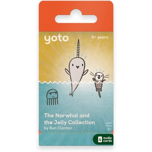 YOTO The Narwhal & Jelly Collection by Ben Clanton – 8 Kids Audio Cards for Use with Player & Mini All-in-1 Audio Device, Screen-Free Listening with Fun Playtime Bedtime & Travel Stories, Ages 5+