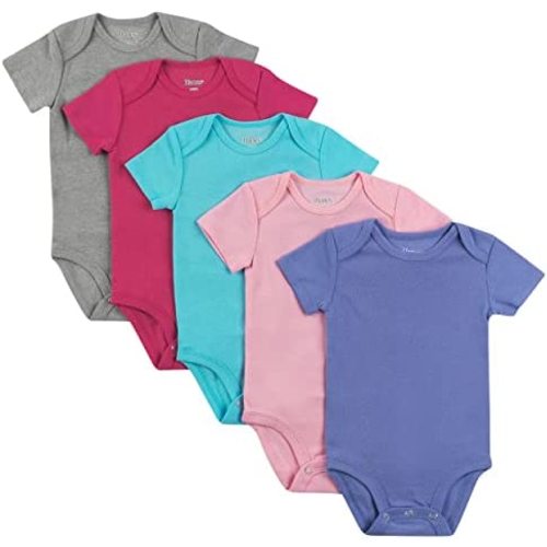 Hanes Baby and Toddler Ultimate Flexy Short Sleeve Bodysuit (5 Pack)