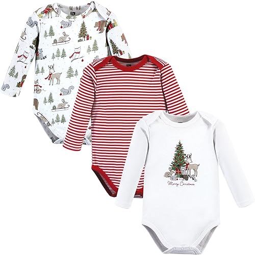 Hudson Baby unisex-baby Cotton Long-sleeve Bodysuits