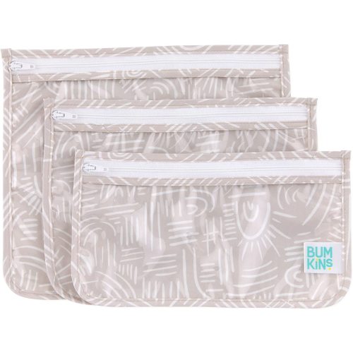 Bumkins Travel Bag, Toiletry, Baby, TSA Approved Pouch, Zip Bag, Quart Size Compliant, Clear-Sided, Diaper Bag Organization