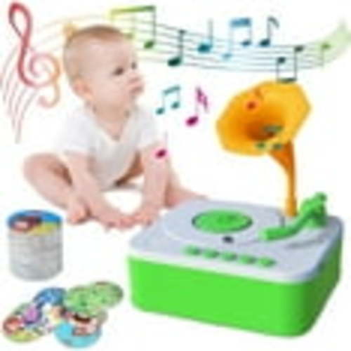 Kids Gramophone with 96 Cards, Early Education Phonograph, Children's Phonograph Story Music Player for Boys Girls, Toddler Toys, Early Childhood Education Gift