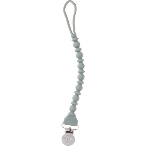 Itzy Ritzy Silicone Pacifier Clip; 100% Food Grade Silicone Pacifier Strap with Clip Keeps Pacifiers, Teethers & Small Toys in Place; Features One-Piece Design & Silicone Cord (Succulent)