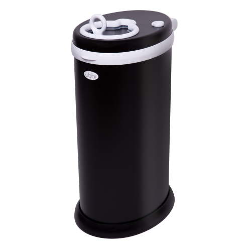Ubbi Stainless Steel Diaper Pail, Odor Locking, No Special Bag Required, Award-Winning, Registry Must-Have, Matte Black