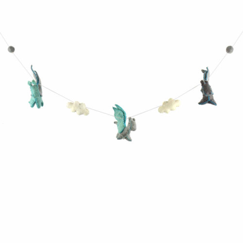 Zoomie Kids Chelan Felt Dragon Garland | Wayfair