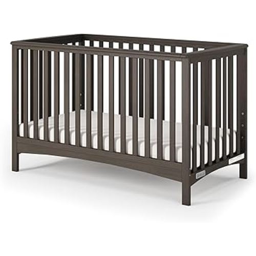 Child Craft London 4-in-1 Convertible Crib, Baby Crib Converts to Day Bed, Toddler Bed and Full-Size Bed, 3 Adjustable Mattress Positions, Non-Toxic, Baby Safe Finish (Dapper Gray)