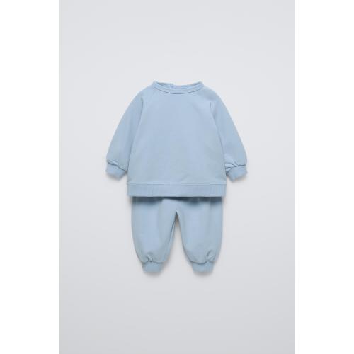 SWEATSHIRT AND JOGGER PANTS MATCHING SET - Light blue | ZARA United States
