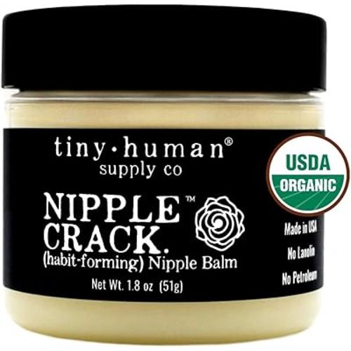 Organic Nipple Cream, Nipple Crack Lanolin Free Nipple Butter, Balm for Breastfeeding Mother, No Need to Wash Off, Safe for Baby and Mama
