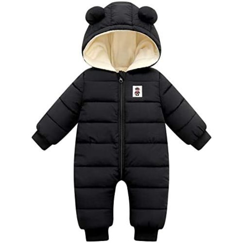 Happy Cherry Baby Snowsuit Winter Coat Warm Hoodie Romper Puffer Jacket