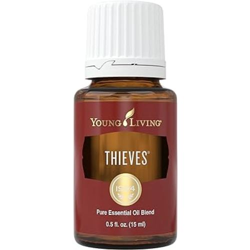 Young Living Thieves Essential Oil Blend 15 ml | Supports Immune System & Cleansing | Clove, Lemon, Cinnamon Bark, Eucalyptus Radiata, Rosemary | 100% Pure Therapeutic Grade Perfect for a Hair Oil