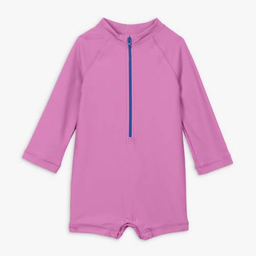 Baby one-piece rash guard - Lilac / 6-12