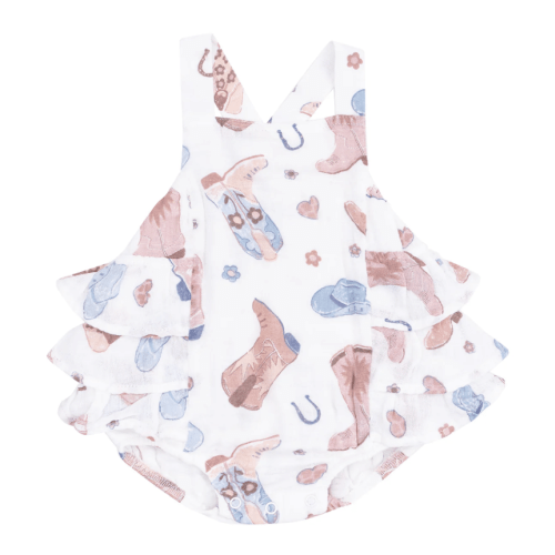 Ruffle Sunsuit, Cowgirl Boots – SpearmintLOVE