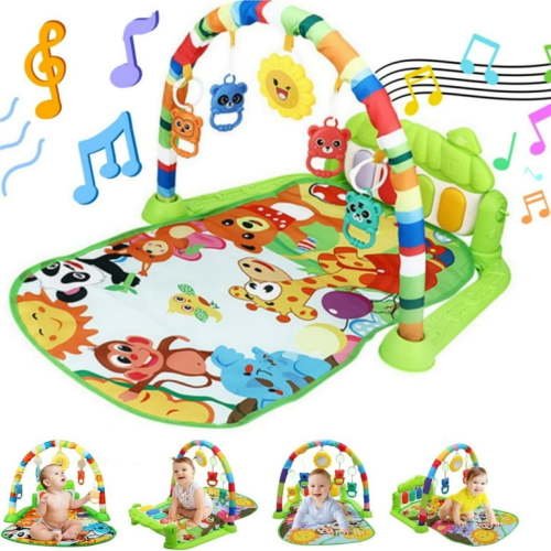 FANGNISN Baby Gym Play Mat, Tummy Time Mat Baby Gift for Toddler Infants Age 0-24 Months Size 29"22"16"