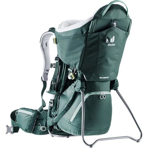 Deuter Kid Comfort Child Carrier and Backpack for Travel & Hiking with Toddlers - Forest