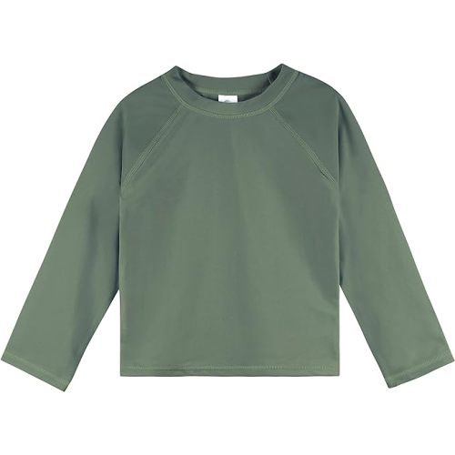 Gerber Unisex Baby Toddler Upf 50+ Long Sleeve Rashguard Swim Shirt - 6-9 Months - Green