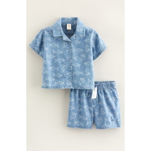 Camp Shirt & Drawstring Shorts Set, 12M