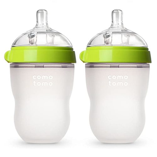 Comotomo Baby Bottle, Green, 5 Ounce (2 Count) - 5 ounces