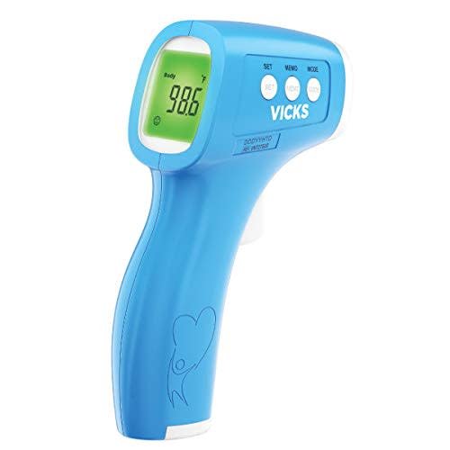 Vicks Non-Contact Infrared Thermometer for Forehead, Food and Bath – Touchless Thermometer for Adults, Babies, Toddlers and Kids – Fast, Reliable, and Clinically Proven Accuracy, FSA and HSA Eligible