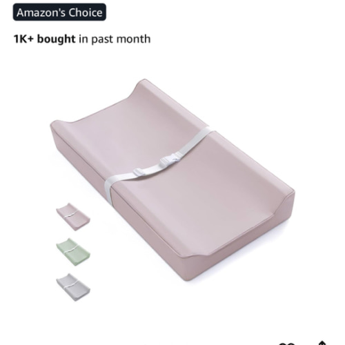 Blissful Diary Vegan Leather Baby Changing Pad with Waterproof & Wipe-Clean PU Cover, Standard Size Cozy Diaper Changing Pad for Dresser and Table, Taupe
