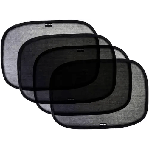 Enovoe Car Window Shades for Baby (21"x14") - 4 Pack - Sun Shade Blocker, Cling Window Cover - Glare Shield and UV Rays Protection for Your Child - Side Window Screens for SUV- Mesh Car Window Shade