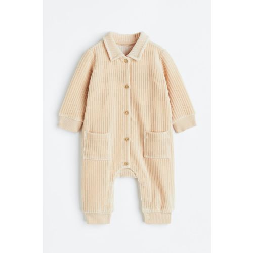 Ribbed Velour Jumpsuit