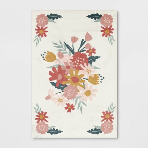 In the Garden Kids' Area Rug Pink - Pillowfort™