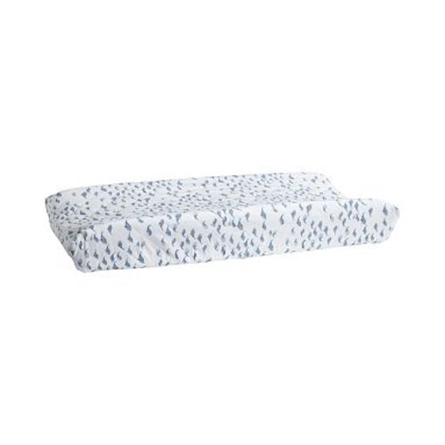 Watercolor Whale Quilted Changing Pad Cover , Changing , Blue Multi