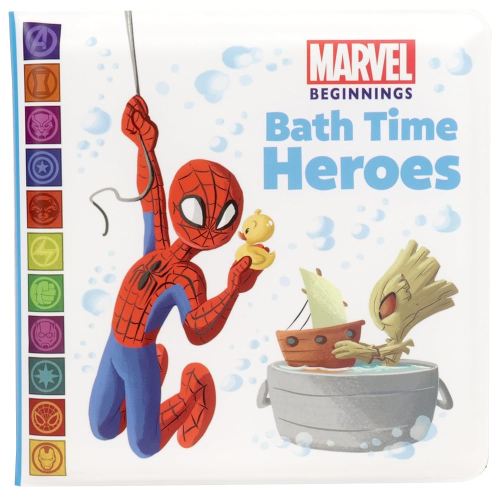 Marvel Beginnings: Bath Time Heroes Bath Book - Groot, Spider-Man, Iron Man, and More! - PI Kids